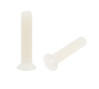 sourcing map 100pcs Vis nylon filetées M4 x 20 mm vis cruciformes à tête plate Phillips