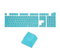 sourcing map 108 Touches Pudding Keycaps Set OEM Profile 60 % ABS pour la disposition de clavier mécanique, Double Shot bleu foncé