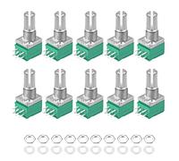 sourcing map 10KOhm Variable Résisteur Double Rotatif Carbon Film Cône Potentiomètre 10Pcs