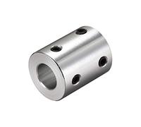 sourcing map 10mm à 10mm Alésage Coupleur Arbre Moteur Rigide Couplage 25mm Longueur 20mm Diamètre Aluminium Alliage Arbre Coupleur Connecteur Argent