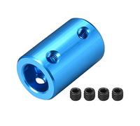 sourcing map 10mm à 10mm Alésage Coupleur Arbre Moteur Rigide Couplage Ensemble Vis L25XD16 Aluminium Alliage Connecteur Accessoire Bleu