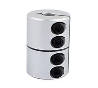 sourcing map 10mm à 14mm Accouplement d'arbre 45mm Longueur 32mm Diamètre Coupleur En Alliage D'aluminium Joint Moteur pour Imprimante 3D CNC Machine DIY Encodeur