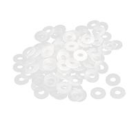 sourcing map 10mm x 4mm x 1mm entretoise nylon rondelles isolantes joint plat blanc 100pcs