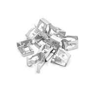 sourcing map 10pc 10mm Trou Métal Panneau Porte Interne Auto Rivet Fixation Argent