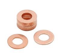 sourcing map 10pc 7mm Dia Interne Location rondelle cuivre étanchéité Joint Ring