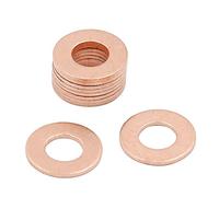 sourcing map 10pc 7mm Dia Interne rondelle en cuivre étanchéité Joint Ring Plate Bouchon