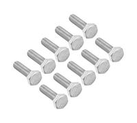 sourcing map 10pc Boulon tête Hex métrique M6x20mm vis tête Argent