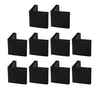 sourcing map 10pc Casquettes Pieds Jambes Meubles Patin Noir 45mmx45mm