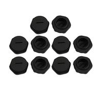 sourcing map 10pc M25x1.5mm Nylon Filetage mâle Presse-étoupe Cap Rond Visser Couverture Noir