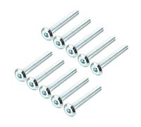 sourcing map 10pc M6x50mm vis tête Hex vis Zingué Fixation Meuble