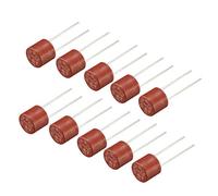 sourcing map 10pc Plongeon Monté lente cylindre Miniature Micro Fusible T1.25A 1.25A 250V