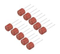sourcing map 10pc Plongeon Monté lente cylindre Miniature Micro Fusible T8A 8A 250V Rouge