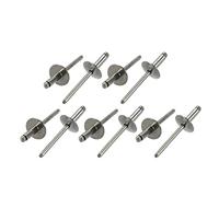 sourcing map 10pcs 13mmx5mmx16mm acier Inox 304 extrémité ouverte grande bride Rivets aveugles