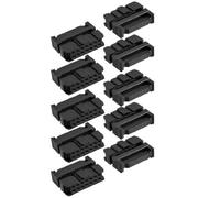 sourcing map 10Pcs 14 connecteur IDC Femelle Câble Plat connecteur 2,54mm Noir