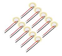 sourcing map 10pcs 15mm Disque Piezo acoustique Guitare Tambour Élément Microphone Transducteur