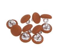 sourcing map 10Pcs 16L Bouton Recouvert de Tissu 10mm Bouton Tissu Alliage Orange Tige Métal Boutons de Couture Ronds pour Costumes, Robes et Chemisiers