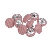 sourcing map 10Pcs 16L Bouton Recouvert de Tissu 10mm Bouton Tissu Rose Foncé Tige Métal Boutons de Couture Ronds pour Costumes, Robes et Chemisiers