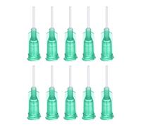 sourcing map 10Pcs 18G Distribution Aiguilles, 1/2" PTFE Colle Aiguille Tube Émoussé Pointes avec PP Flexible Aiguille pour Liquide Colle Pistolet, Vert