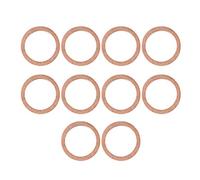 sourcing map 10pcs 18x24x1mm Ton cuivre Concasseur plat huile moteur Joint rondelle