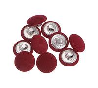 sourcing map 10pcs 24L Tissu Tissu Couvert Bouton 15mm Ronde Métal Pied Bouton Recouvert de Tissu Couture Boutons pour Costumes Robe Chemisiers, Caramel