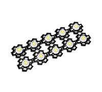 sourcing map 10pcs 280-350mA 1W LED Puce Ampoule COB Perles de Lumière Blanc Pur Haute Puissance pour Projecteur