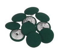 sourcing map 10Pcs 28L Bouton Recouvert de Tissu 18mm Bouton Tissu Vert Armée Tige Métal Boutons de Couture Ronds pour Costumes, Robes et Chemisiers
