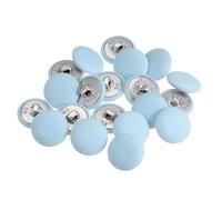 sourcing map 10pcs 28L Tissu Tissu Couvert Bouton 18mm Ronde Métal Tige Bouton Recouvert de Tissu Couture Boutons pour Costumes Robe Blouses, Bleu