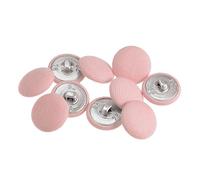 sourcing map 10pcs 28L Tissu Tissu Couvert Bouton 18mm Ronde Métal Tige Bouton Recouvert de Tissu Couture Boutons pour Costumes Robe Blouses, Rose