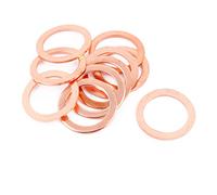 sourcing map 10pcs 30mmx22mmx2mm bague plat cuivre Rondelle joint étanchéité attache