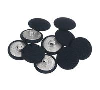 sourcing map 10Pcs 32L Bouton Recouvert de Tissu 20mm Bouton Tissu Bleu Marine Tige Métal Boutons de Couture Ronds pour Costumes, Robes et Chemisiers