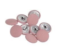 sourcing map 10Pcs 32L Bouton Recouvert de Tissu 20mm Bouton Tissu Rose Foncé Tige Métal Boutons de Couture Ronds pour Costumes, Robes et Chemisiers