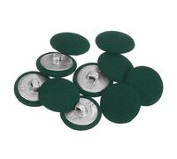 sourcing map 10Pcs 32L Bouton Recouvert de Tissu 20mm Bouton Tissu Vert Armée Tige Métal Boutons de Couture Ronds pour Costumes, Robes et Chemisiers