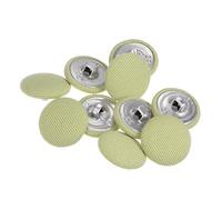 sourcing map 10Pcs 32L Bouton Recouvert de Tissu 20mm Bouton Tissu Vert Clair Tige Métal Boutons de Couture Ronds pour Costumes, Robes et Chemisiers