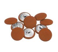 sourcing map 10Pcs 36L Bouton Recouvert de Tissu 23mm Bouton Tissu Alliage Orange Tige Métal Boutons de Couture Ronds pour Costumes, Robes et Chemisiers