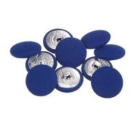 sourcing map 10Pcs 36L Bouton Recouvert de Tissu 23mm Bouton Tissu Bleu Profond Tige Métal Boutons de Couture Ronds pour Costumes, Robes et Chemisiers