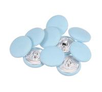 sourcing map 10Pcs 36L Bouton Recouvert de Tissu 23mm Bouton Tissu Bleu Tige Métal Boutons de Couture Ronds pour Costumes, Robes et Chemisiers