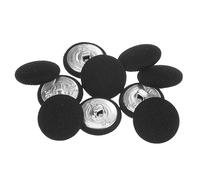 sourcing map 10Pcs 36L Bouton Recouvert de Tissu 23mm Bouton Tissu Noir Tige Métal Boutons de Couture Ronds pour Costumes, Robes et Chemisiers