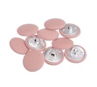 sourcing map 10Pcs 36L Bouton Recouvert de Tissu 23mm Bouton Tissu Rose Tige Métal Boutons de Couture Ronds pour Costumes, Robes et Chemisiers