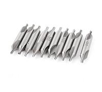 sourcing map 10pcs 3mm 60 degré fin double centre HSS Foret Perceuse Outil Mill Lathe