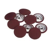 sourcing map 10Pcs 40L Bouton Recouvert de Tissu 25mm Bouton Tissu Caramel Tige Métal Boutons de Couture Ronds pour Costumes, Robes et Chemisiers
