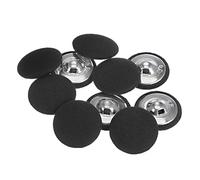 sourcing map 10Pcs 40L Bouton Recouvert de Tissu 25mm Bouton Tissu Noir Tige Métal Boutons de Couture Ronds pour Costumes, Robes et Chemisiers