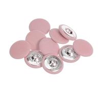 sourcing map 10Pcs 40L Bouton Recouvert de Tissu 25mm Bouton Tissu Rose Tige Métal Boutons de Couture Ronds pour Costumes, Robes et Chemisiers