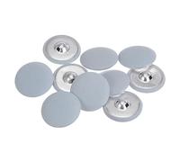 sourcing map 10Pcs 48L Bouton Recouvert de Tissu 30mm Bouton Tissu Bleu Clair Tige Métal Boutons de Couture Ronds pour Costumes, Robes et Chemisiers