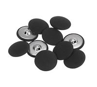 sourcing map 10Pcs 48L Bouton Recouvert de Tissu 30mm Bouton Tissu Noir Tige Métal Boutons de Couture Ronds pour Costumes, Robes et Chemisiers