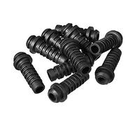 sourcing map 10pcs 5mm Dia Interne Manchon Cordon Protecteur Fil d'alimentation Démarrage Gaine Flexible PVC Passe-Cable Noir