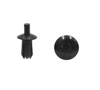 sourcing map 10pcs 5mm Rivets en Plastique Noir Bouclier Clips Fixation d'aile