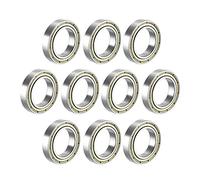 sourcing map 10pcs 6802ZZ Roulement à billes à gorge profonde 6802-2Z 1080802, roulements en acier au carbone 15 mm x 24 mm x 5 mm
