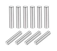 sourcing map 10Pcs 6mm X 30mm Goupille 304 Inox Acier Cylindrique Étagère Support épingle Attache Éléments Argenté