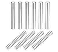 sourcing map 10Pcs 6mm X 45mm Goupille 304 Inox Acier Cylindrique Étagère Support épingle Attache Éléments Argenté