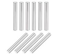 sourcing map 10Pcs 6mm X 50mm Goupille 304 INOX Acier Cylindrique Étagère Support épingle Attache Éléments Argenté